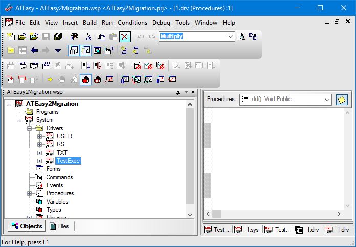 System File After TestExec is inserted